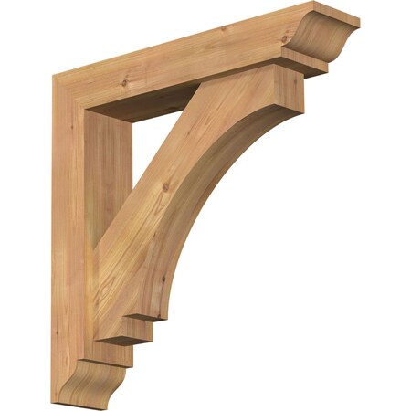 Ekena Millwork Imperial Traditional Smooth Bracket w/ Offset Brace, Western Red Cedar, 5 1/2"W x 26"D x 26"H BKT0604X26X26IMP01SWR